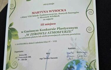 Gminny konkurs plastyczny "W zdrowej atmosferze"