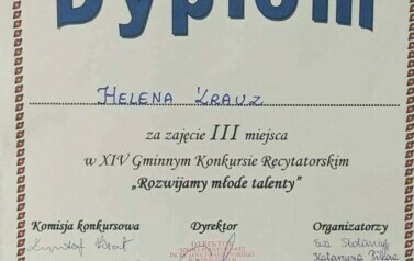 Gminny Konkurs Recytatorski "Rozwijamy młode talenty"