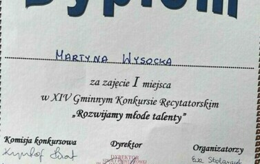 Gminny Konkurs Recytatorski "Rozwijamy młode talenty"