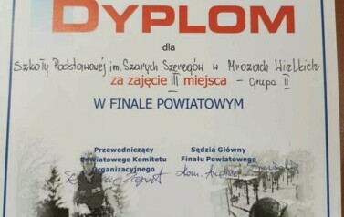 II miejsce w konkursie w powiatowym finale konkursu o Bezpieczeństwie w Ruchu Drogowym