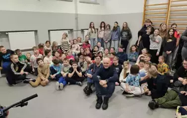 Spotkanie z Mistrzem Polski w kolarstwie szosowym