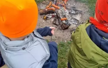 Przedszkolaki szukały zajączka