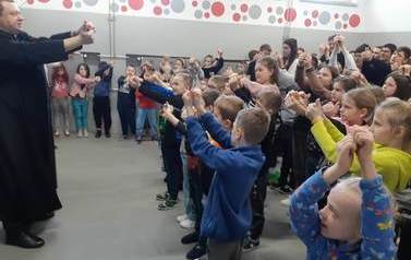 Zajęcia prowadzone przez księdza rekolekcjonistę.