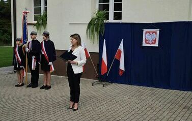 Przem&oacute;wienie Dyrektora Szkoły, pani Małgorzaty Wakuły.