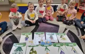 Mali ogrodnicy z punktu przedszkolnego
