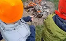 Przedszkolaki szukały zajączka