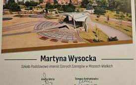 Dyplom za zdobycie wyr&oacute;żnienia w konkursie papieskim.