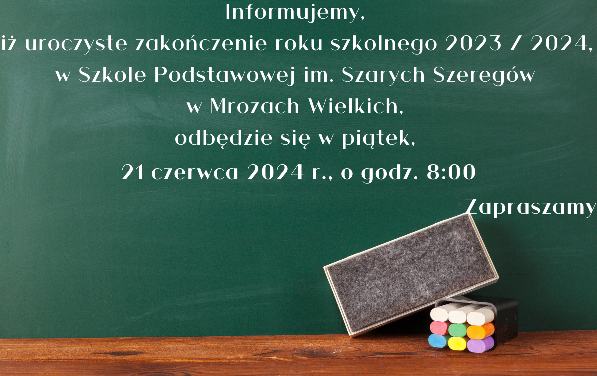 Zdjęcie do Uroczyste zakończenie roku szkolnego 2023/2024