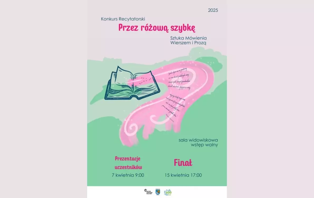 Zdjęcie do Konkurs recytatorski "Przez r&oacute;żową szybkę"