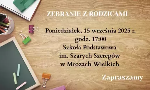 Zdjęcie do Zebranie z rodzicami