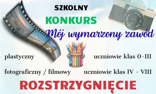 Zdjęcie do Rozstrzygnięcie szkolnego konkursu plastycznego "M&oacute;j wymarzony zaw&oacute;d"