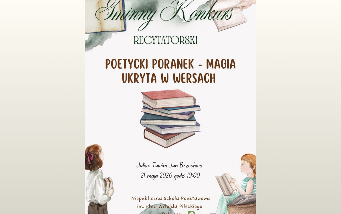 Zdjęcie do Zaproszenie do udziału w gminnym konkursie recytatorskim