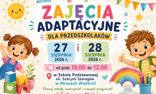 Zdjęcie do Zajęcia adaptacyjne w przedszkolu i zer&oacute;wce