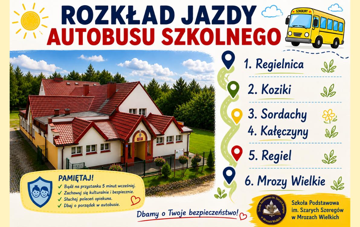 Zdjęcie do Rozkład jazdy autobusu szkolnego