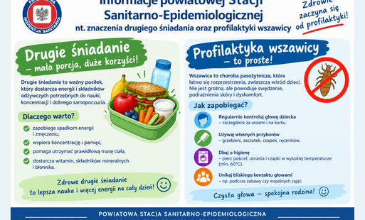 Zdjęcie do Informacje nt. znaczenia drugiego śniadania oraz profilaktyki wszawicy