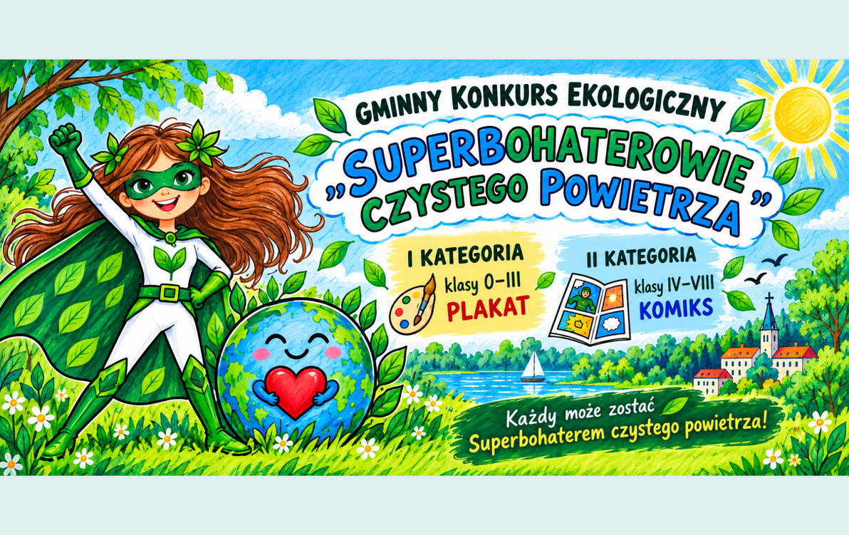 Zdjęcie do Gminny Konkurs Plastyczny &bdquo;SUPERBOHATEROWIE CZYSTEGO POWIETRZA&rdquo; 