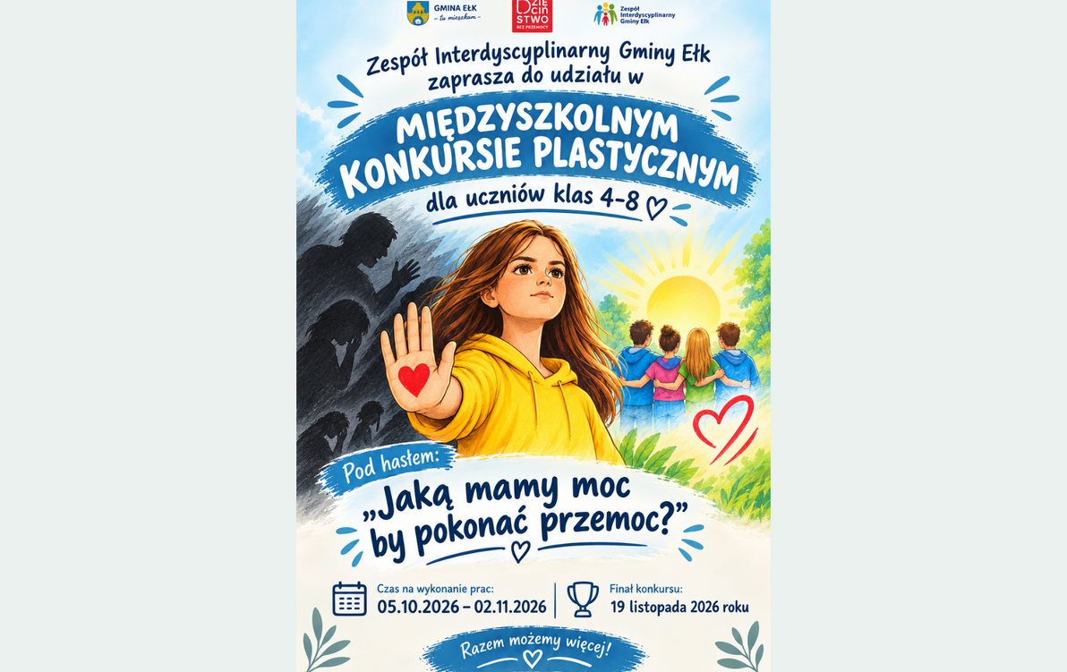 Zdjęcie do MIĘDZYSZKOLNY GMINNY KONKURS PLASTYCZNY &bdquo;JAKĄ MAMY MOC, BY POKONAĆ PRZEMOC?&rdquo;